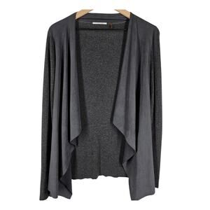 T TAHARI WOMEN'S OPEN-FRONT CARDIGAN – SIZE M – DUAL FABRIC – DRAPE STYLE